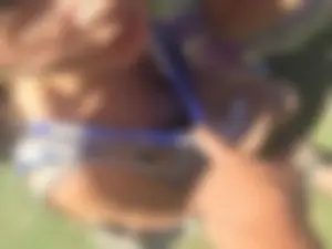 Staged Downblouse Photo in the Park