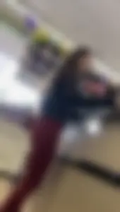 Granny was on to me ! (OC) white girl in red Leggings