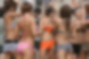 Boryeong Mud Fest 2008 girls mostly in bikinis