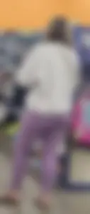 Thick purple leggings MILF