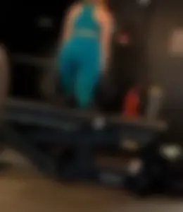 Gym Girl Bending Over in Blue Leggings (OC and GIFS)