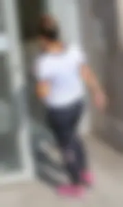 Asian girl in tight leggings with vpl