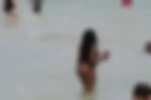 Ebony beach and bikini girls