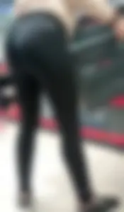 Sexy teen in tight sporty leggings