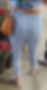 Light blue leggings and matching sandals