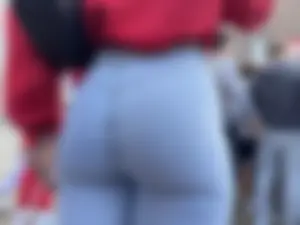 Cute Funsize Round Pear Bubble Butt Black girl Coed