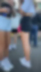 candid blonde teen short