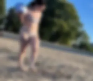 Ladies literally making out on beach