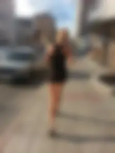 Hot Blonde in Short Dress Street Creepshot