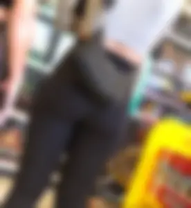 Tight, fit asses at LEGO Store
