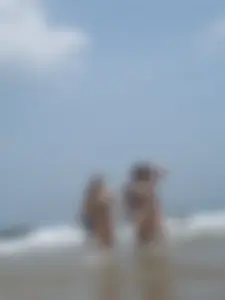 Stalking the busty girl on the beach