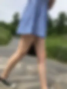 A Beautiful Candid Girl in a Short Summer Dress With Gorgeous Long Slim Legs Walking in the Park Creepshots Gallery