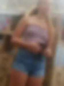 Cute teen in jean shorts