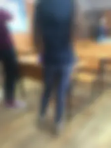 Cute Girl in Tights College Candid
