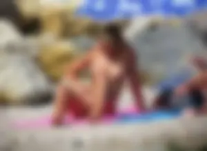 Nude beach and topless girls