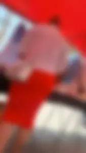 [OC]tight orange skirt transparent the line of her thong