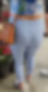 Light blue leggings and matching sandals