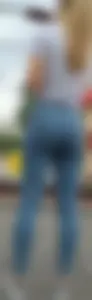 Real teen with a nice round ass in jeans