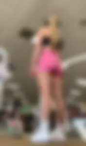 Pink biker shorts blonde (Not OC)