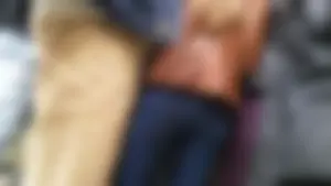 Flat Booty in Blue Skinny Jeans Street Creepshot