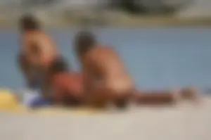 Nude beach and topless girls