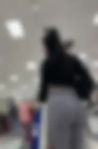 Very round Asian spandex ass at target