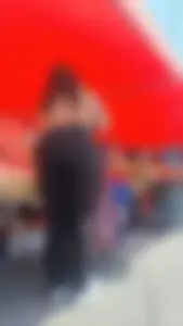 [oc]chubby phat ass latina in black leggings full panty line
