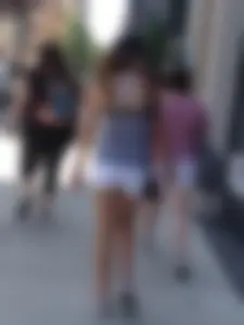 Philly girl with a nice ass in white shorts with vpl