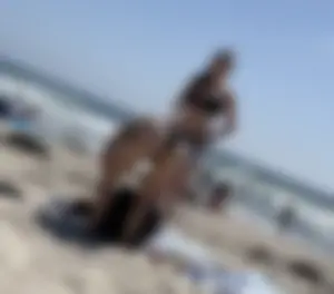 Cute college girls at beach