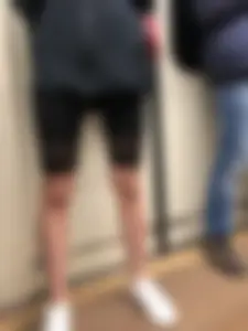 Thin Legs in Shorts Subway Train Creepshot