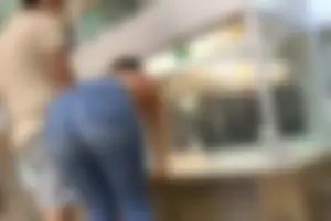 Asian babe bending over  Not OC