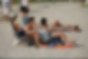 Nude beach girls in Baska, Croatia