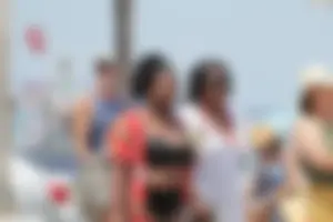 Bikini babes at Deerfield Beach in Florida