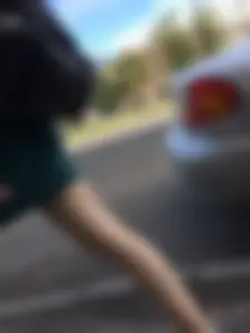 Hot Legs City Candid with White Smooth Skin