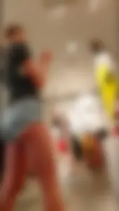 Tall And Skinny Teen in Jean Shorts Creepshots at the Store