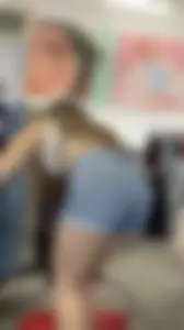 Cute Latina, and STACKED college girl w/ ass hanging out at Target