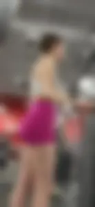 Sexy Gym Babe in Her Sports Bra and Tiny Pink Alphalete Shorts