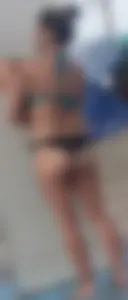 Beach shower milf in semi thong bikini with a nice ass