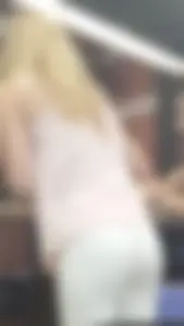 Candid Blonde With Hot Ass in White Jeans Creepshots