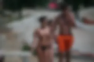 3 amazing topless girls on a nudist beach