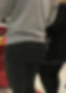 Target blonde milf with a nice ass in dark leggings