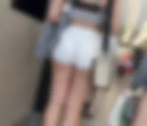 Super Hot Juicy Ass in White Spandex Shorts (Closeups + Face pic)