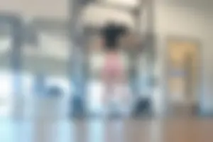 Tall gym brunette in tight pink shorts, part 2