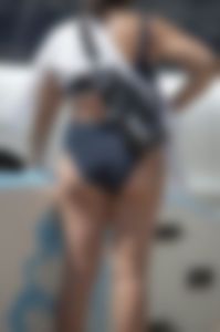 Great ass on bikini bottomed surfer girl