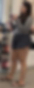 Chubby practice girl in a shorts