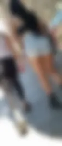 Hot babe in jean shorts with nice ass and hot legs