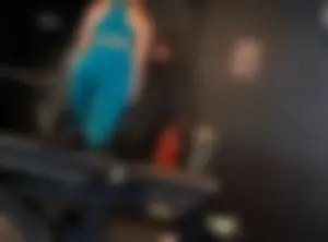 Gym Girl Bending Over in Blue Leggings (OC and GIFS)
