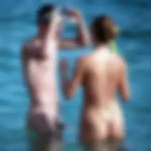 Nude beach and topless girls