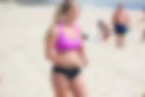 Lifeguard tournament girls on the beach