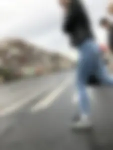 Hot Booty in Tight Jeans - Girl in Leather Jacket Street Candid